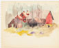 1949. 21 x 28 cm. Watercolour, pencil.
