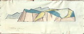 1953. 44 x 101 cm. Akvarel.